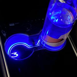 Cup Holder LED Light Pad for Tesla Model 3