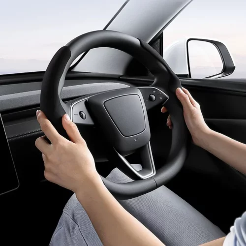 Alcantara Steering Grip Cover ~ Model Y (2025-2026) / Model 3 (2024-2026)