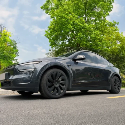 Alternative view of 19" Spiral Hubcaps ~ Model Y (2025-2026)