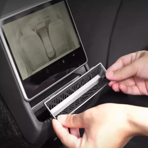 Rear Display Air Vent Guard ~ Model Y L (2026) / Model Y (2025-2026) / Model 3 (2025-2026)